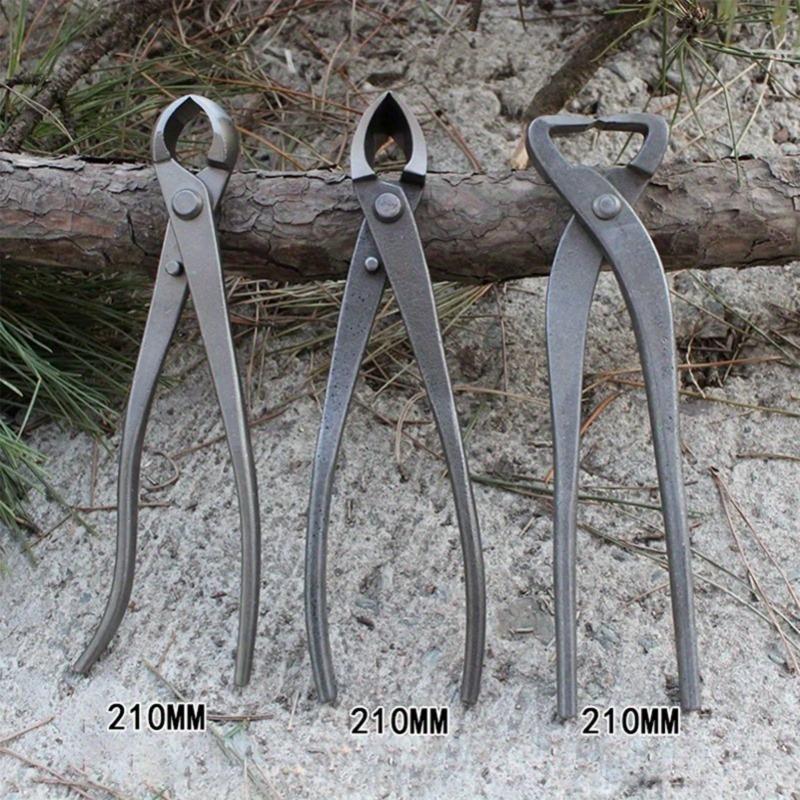 Bonsai Tool Set - Bonsai-Knopfschneider, konkaver Kantenschneider, 210 mm Wurzelschneidezange,