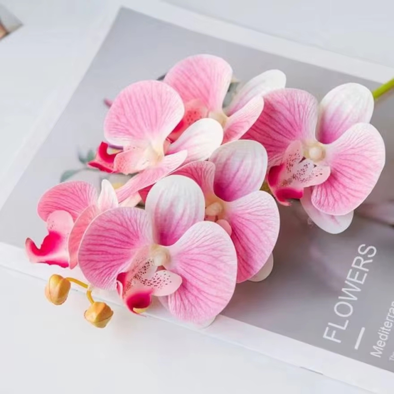 Bonsai Garden Bench - 3D Künstliche Blumen Kunststoff Schmetterling Orchidee
