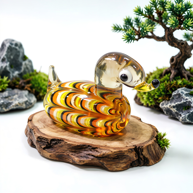 Bonsai Garden Europe - Handgemacht Mini Glaskäuzchen Figur Niedliches Cartoon
