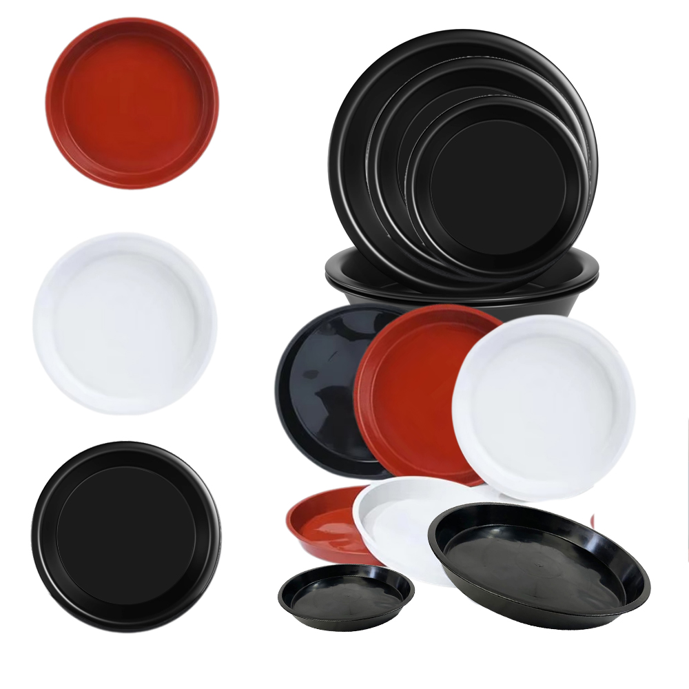 Drip Tray Saucer - 3-5PC Strapazierfähige Kunststoff-Pflanzensattel Braun Weiß Schwarz
