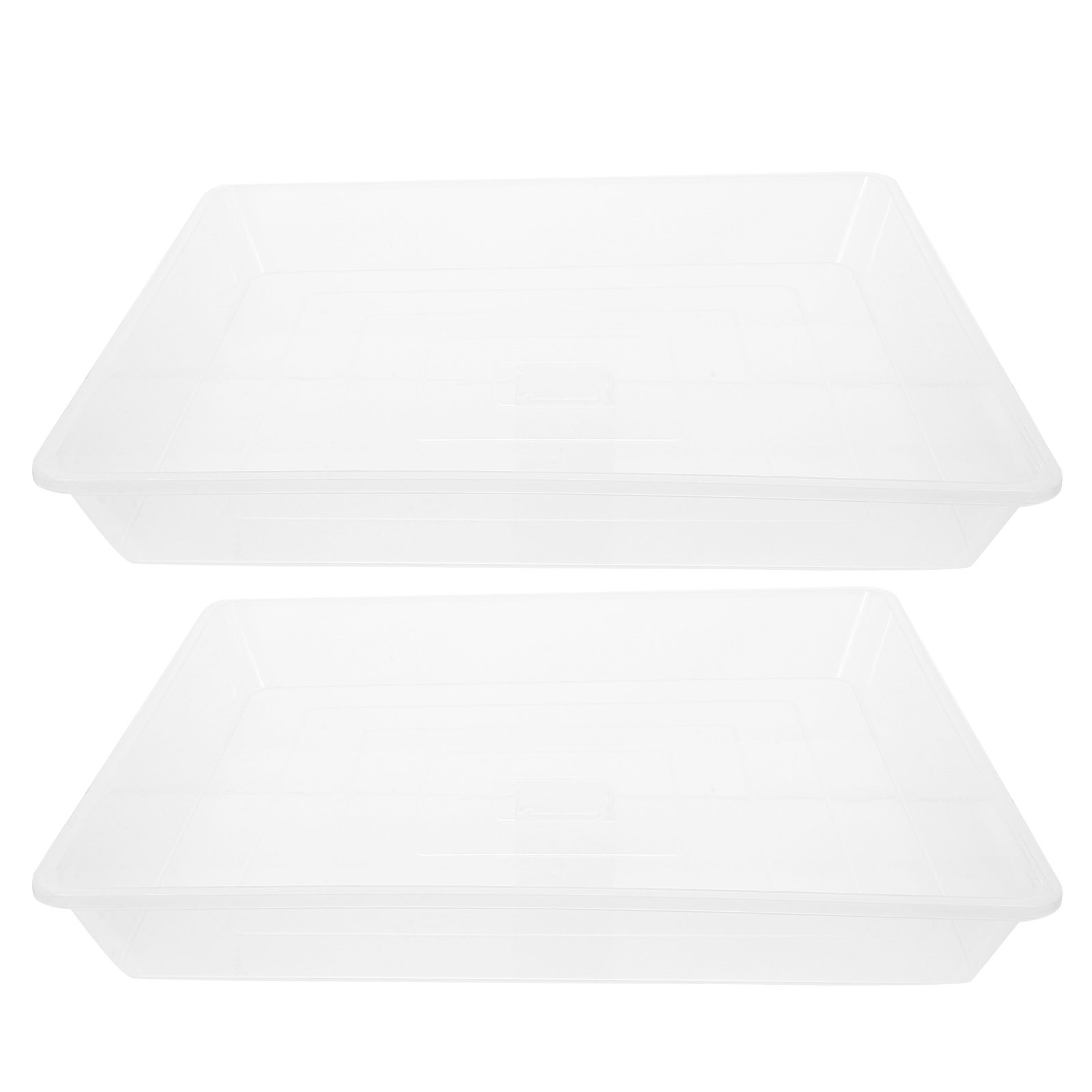 Drip Tray Saucer - 2 Stück quadratische, durchsichtige Kunststoff-Blumentopfuntersetzer, Wasserauffangschalen