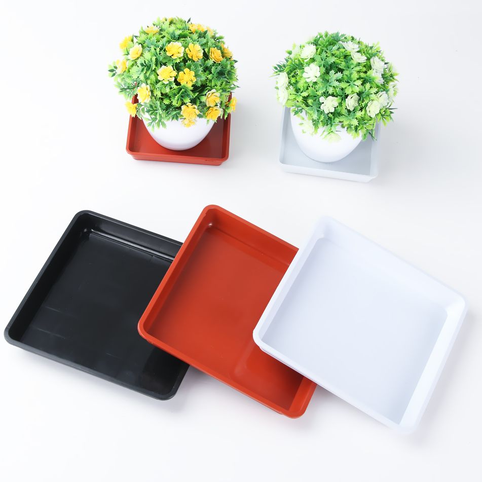 Drip Tray Saucer - Quadratische Form Kunststoff Untertassen Pflanze Tropfsc