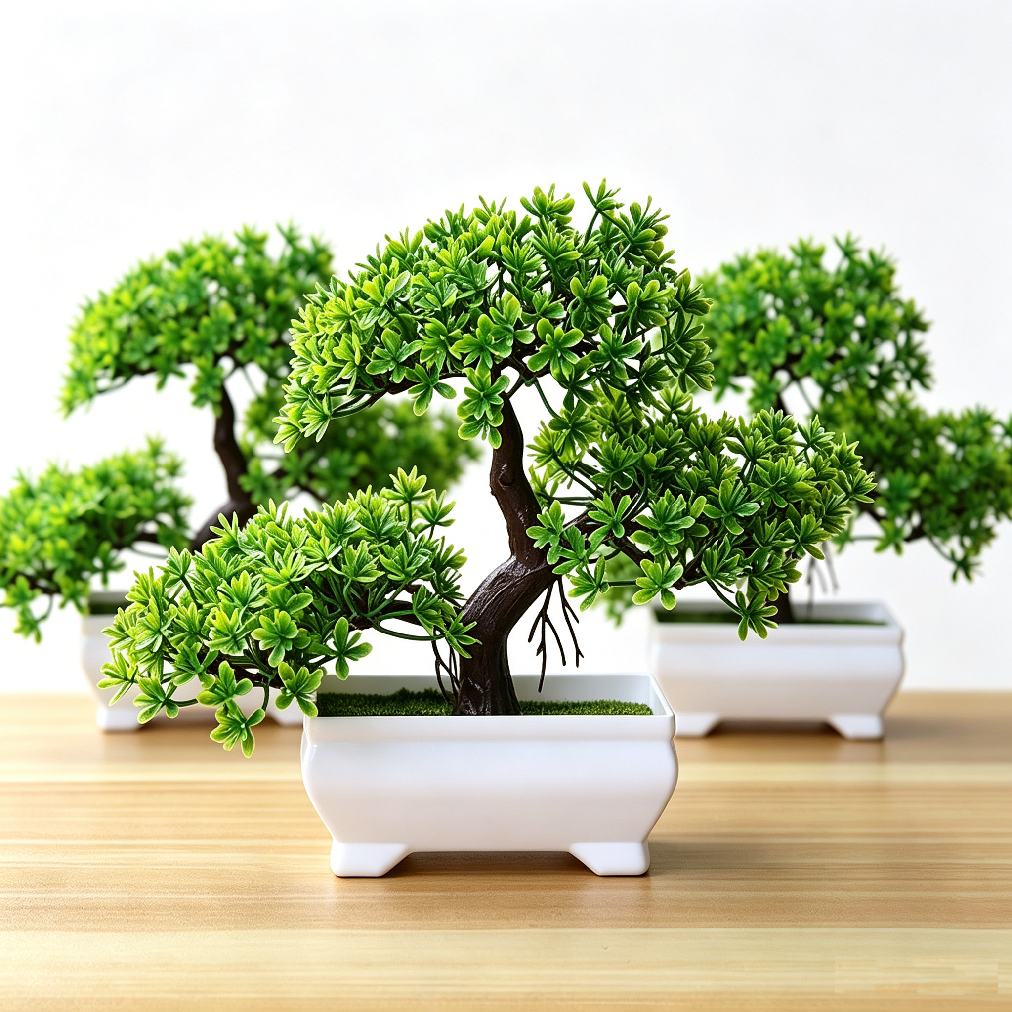 Bonsai Garden Mini - 1/2 Stück Künstlicher Bonsai-Baum Simulierte Topfpflanzen