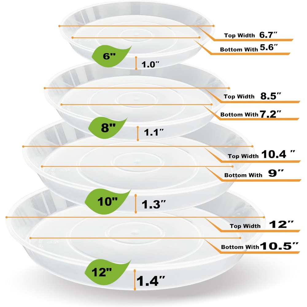 20er-Pack robuste Pflanzunters – Drip Tray Saucer Bewertung und Preis