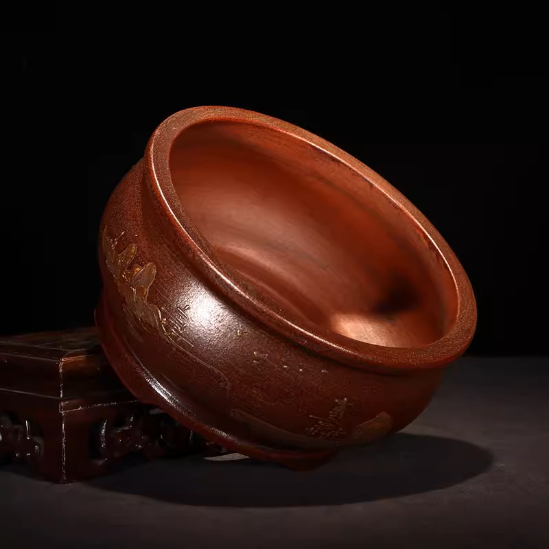 Runde Kreis Bonsai Vase, lila  – Bonsai Garden For Desk Bewertung und Preis