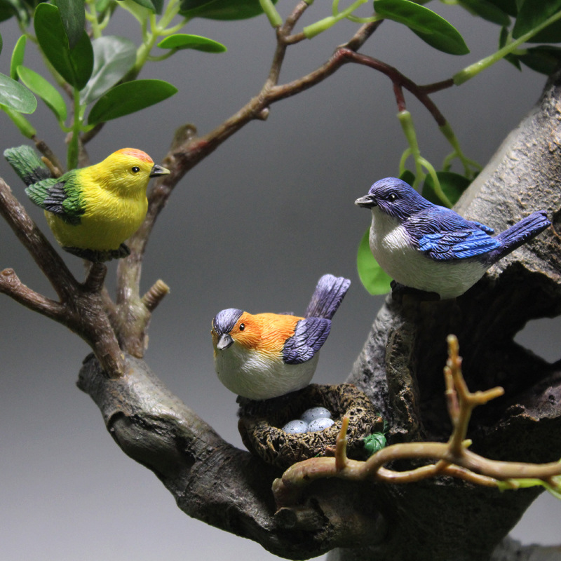 4er-Set Mini-Vogelfiguren, Car – Bonsai Garden Europe Bewertung und Preis