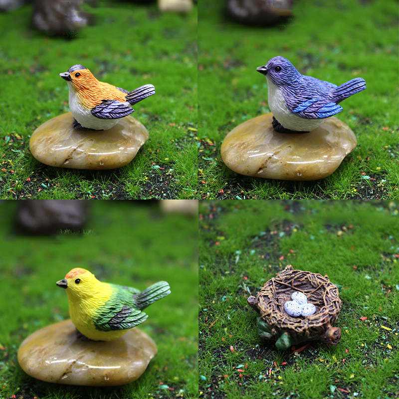 4er-Set Mini-Vogelfiguren, Car – Bonsai Garden Europe Bewertung und Preis