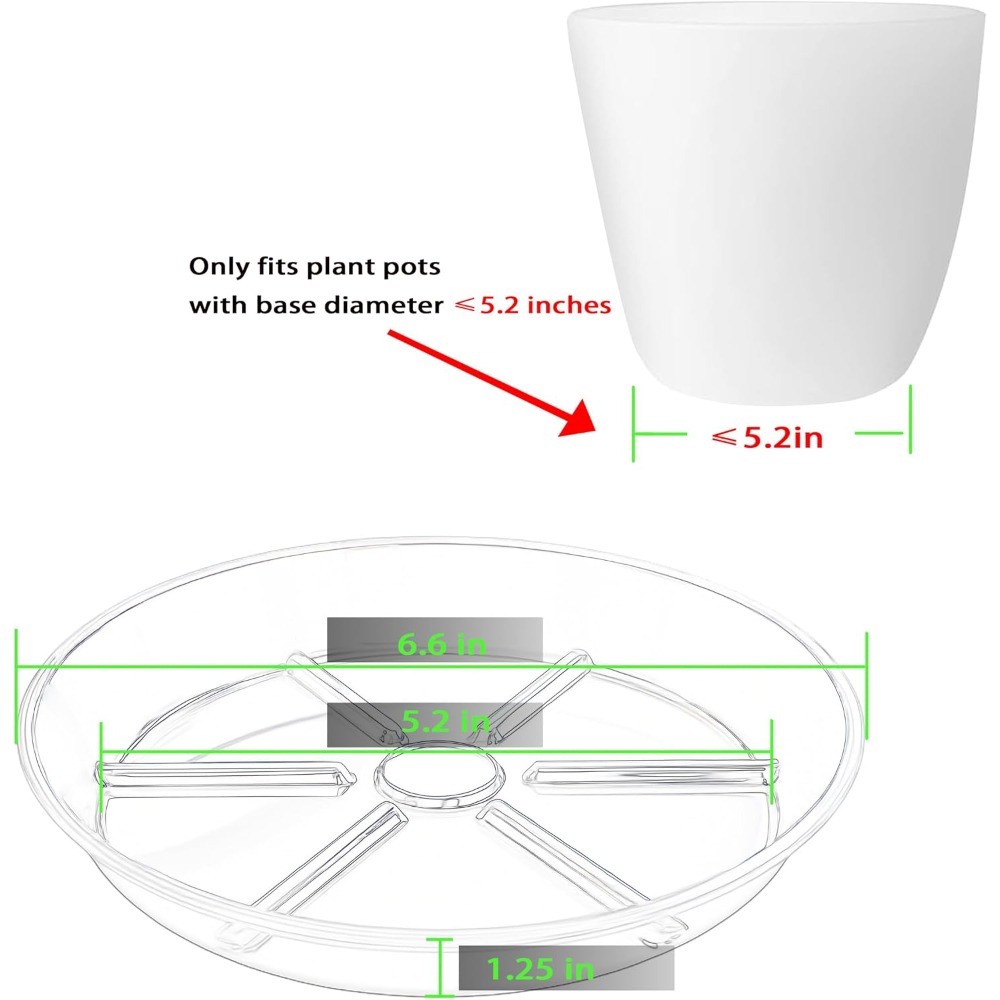 6er-Pack Transparente Pflanzun – Drip Tray Saucer Bewertung und Preis