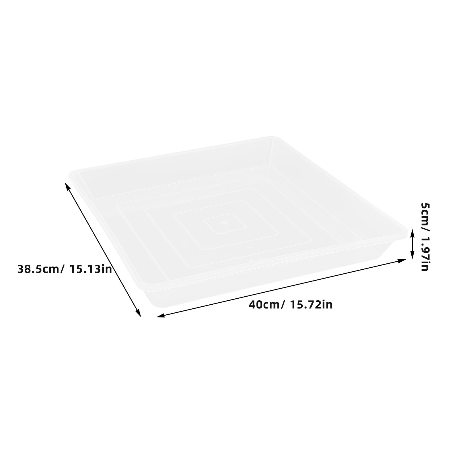 2 Stück quadratische, durchsic – Drip Tray Saucer Bewertung und Preis
