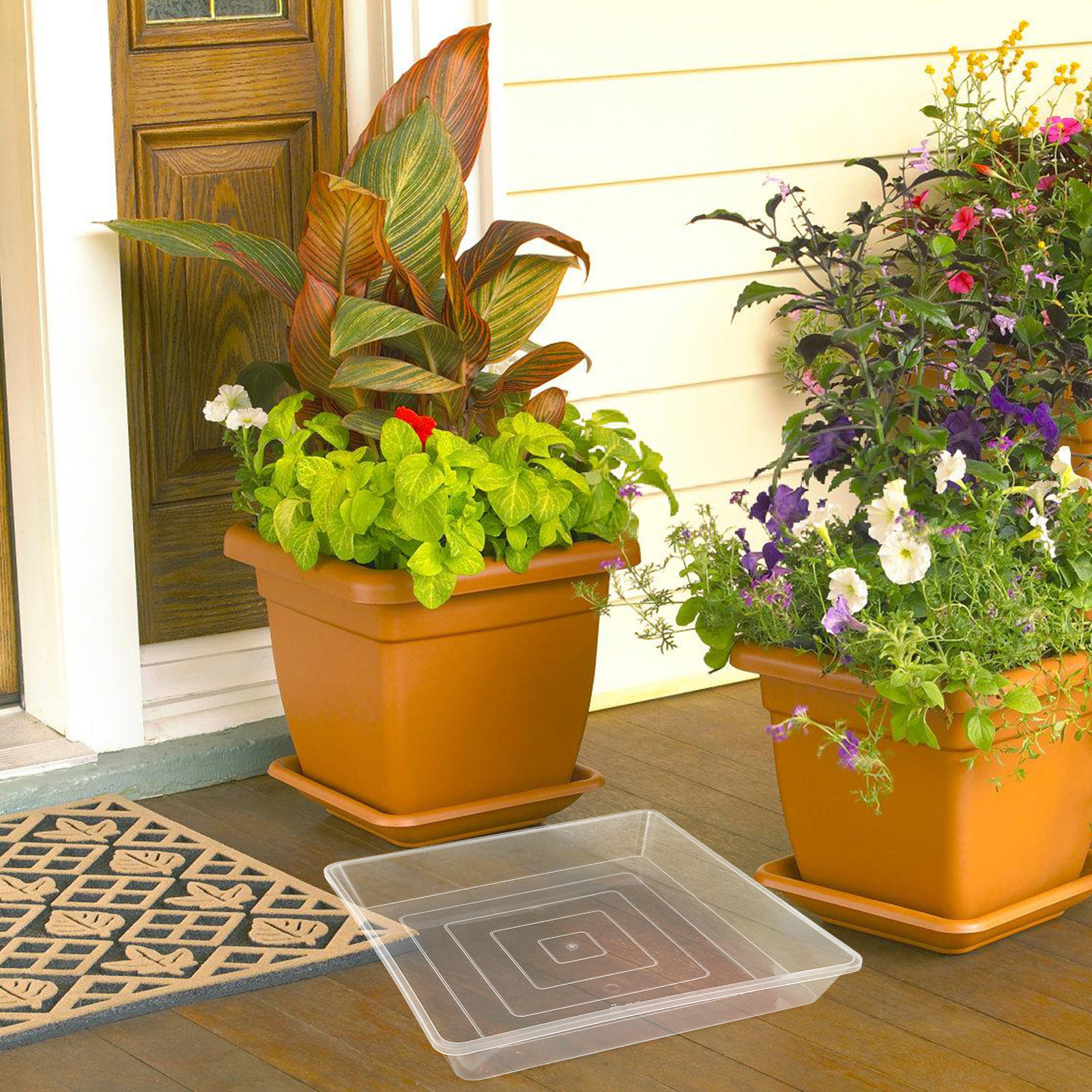 2 Stück quadratische, durchsic – Drip Tray Saucer Bewertung und Preis